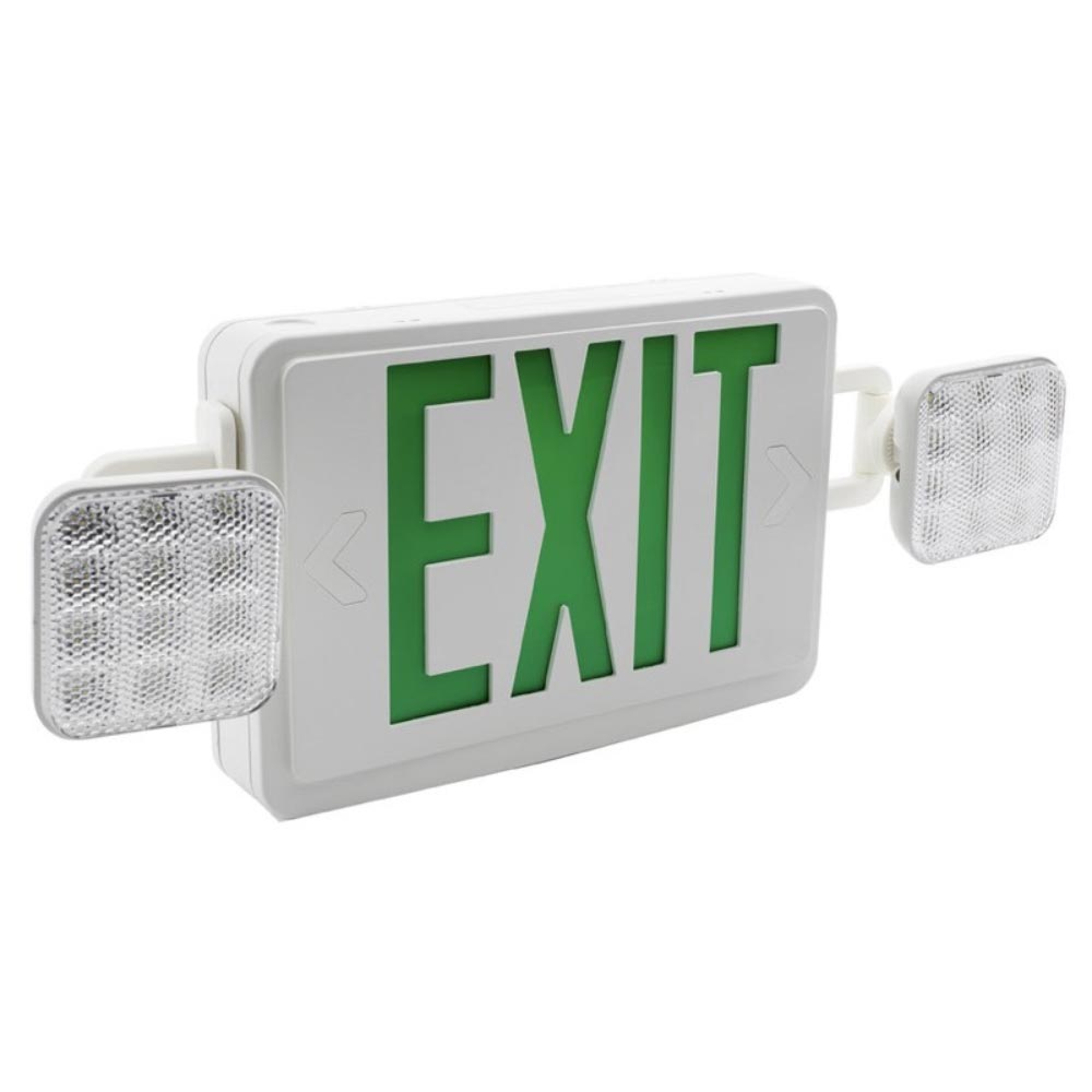 Sylvania 60760 LED Combo Exit/Emergency - Green Letters