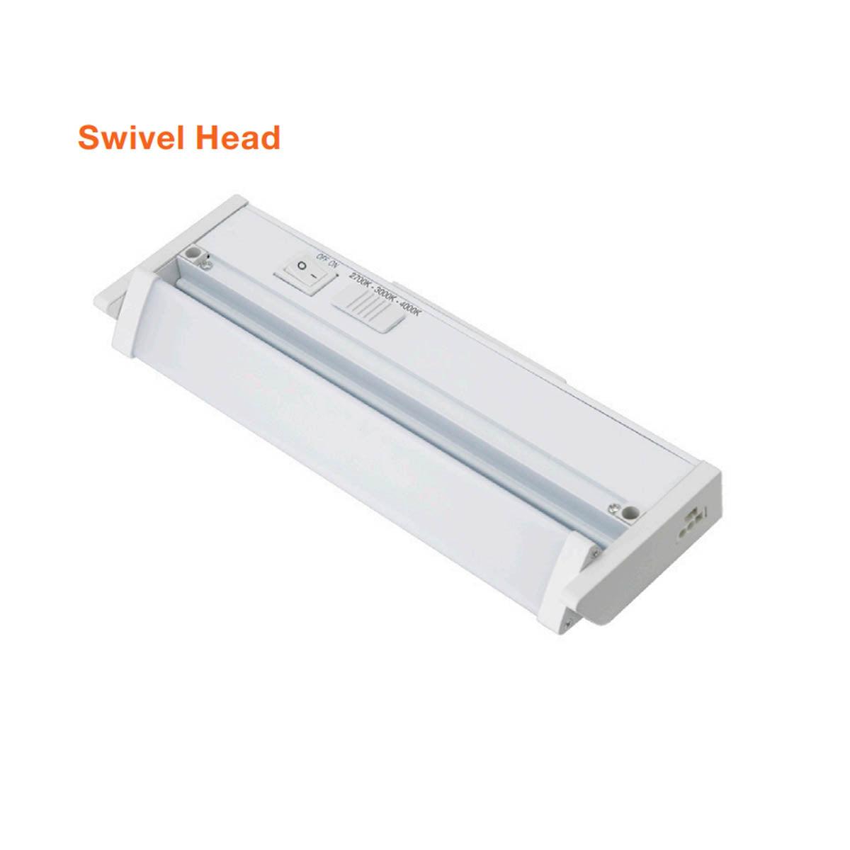 12 Inch Under Cabinet LED Light with Tilting Lens, 600 Lumens, Interconnectable, CCT Selectable 27K/30K/40K, 120V