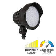LED Bullet Spotlight, 4200Lm, 15|25|40° Flood Optics, 30K|40K|50K, 120-347V - Bees Lighting