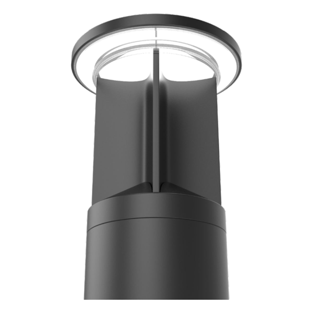 42" Round LED Bollard Light, 16/20/24W, 30K/40K/50K, White, 120-347V, 90-360° Distribution