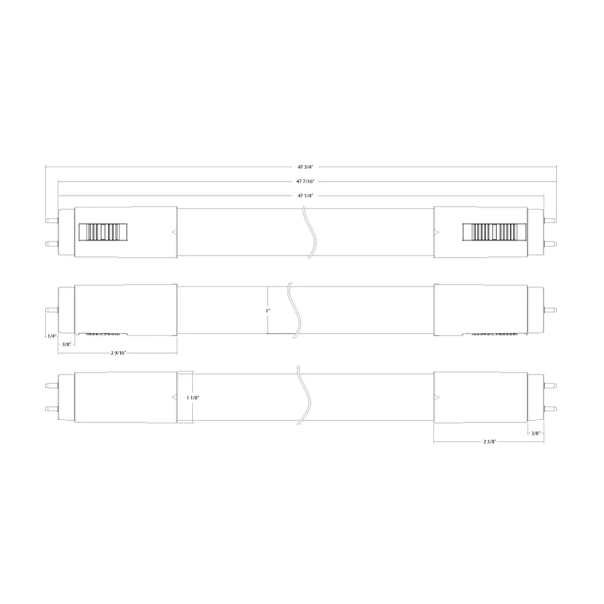 4ft LED T8 Tube, 10.5W|12W|14W, 2300lm, 30K to 65K, Ballast Bypass, 25-Pack - Bees Lighting