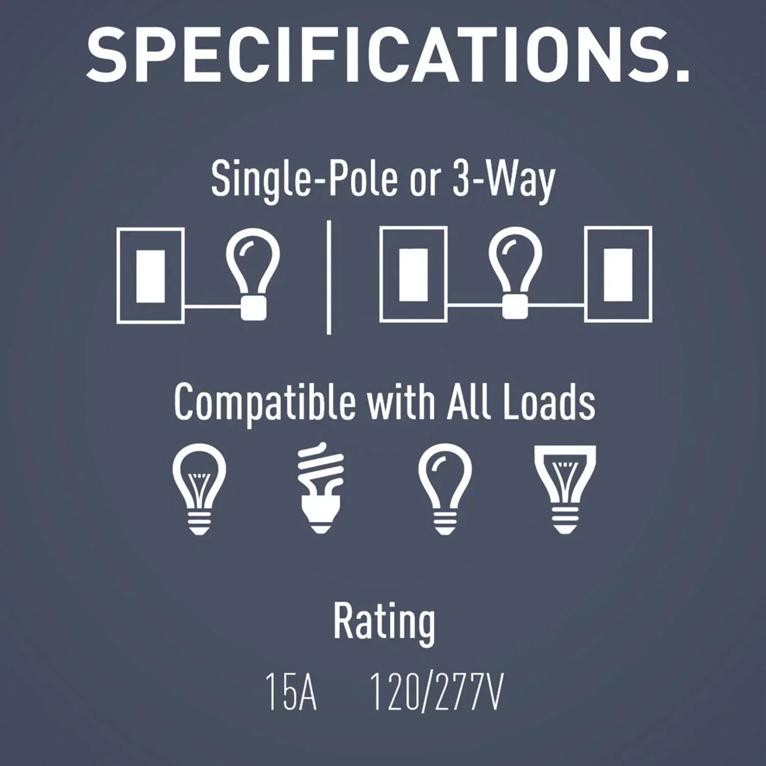 radiant 3-Way Rocker Light Switch, 15-Amp, 120V, Dark Bronze - Bees Lighting