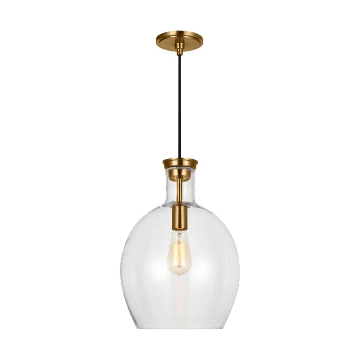 Vaso 12 in. Pendant Light Brushed Brass Finish - Bees Lighting