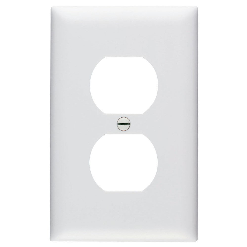 1-Gang Duplex Outlet Wall Plate White