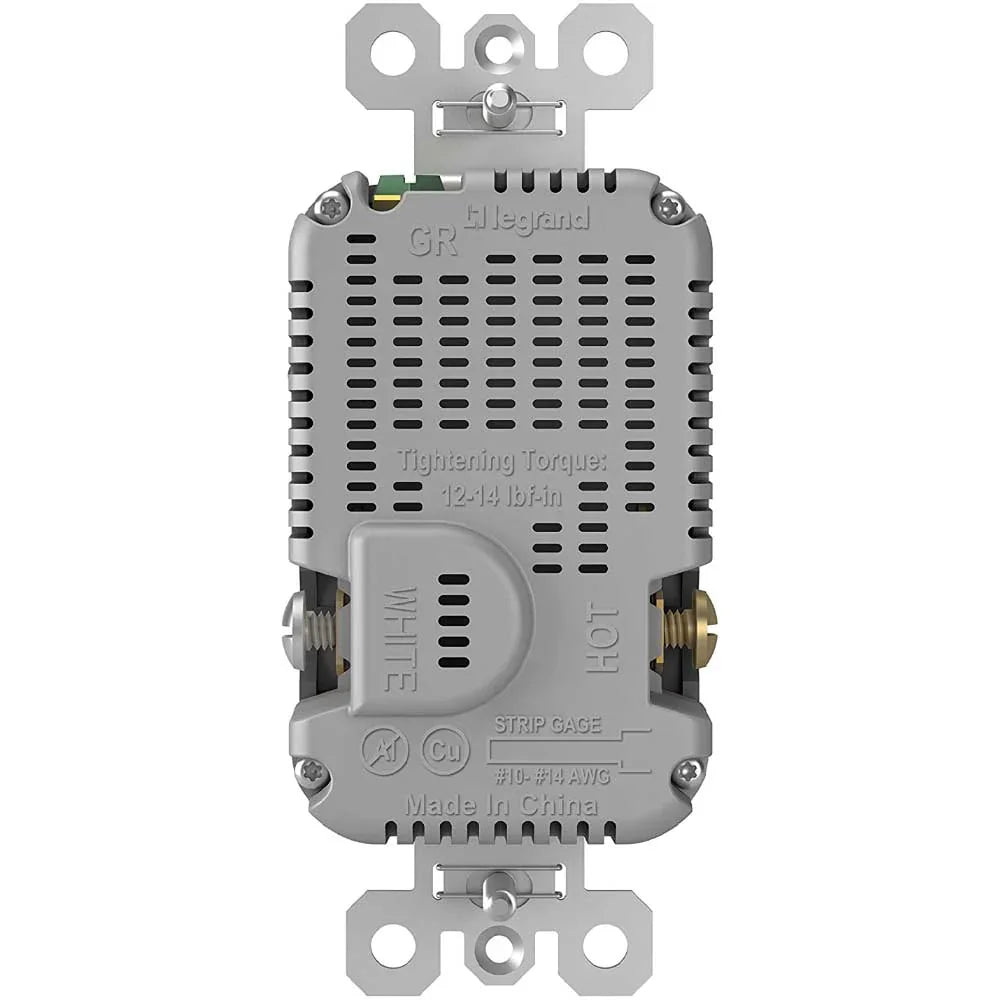 Tamper Resistant 20A Duplex Receptacle with USB Type A/C Fast Charging, Nickel - Bees Lighting