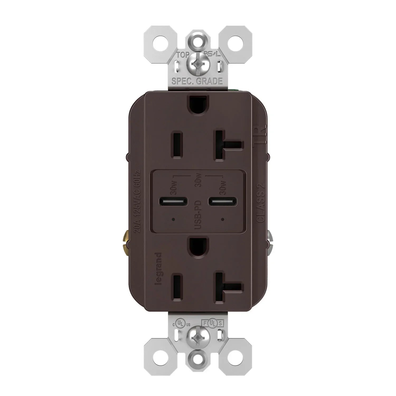 radiant 20A Tamper Resistant Outlet with PLUS Power Delivery USB Type C/C - Bees Lighting