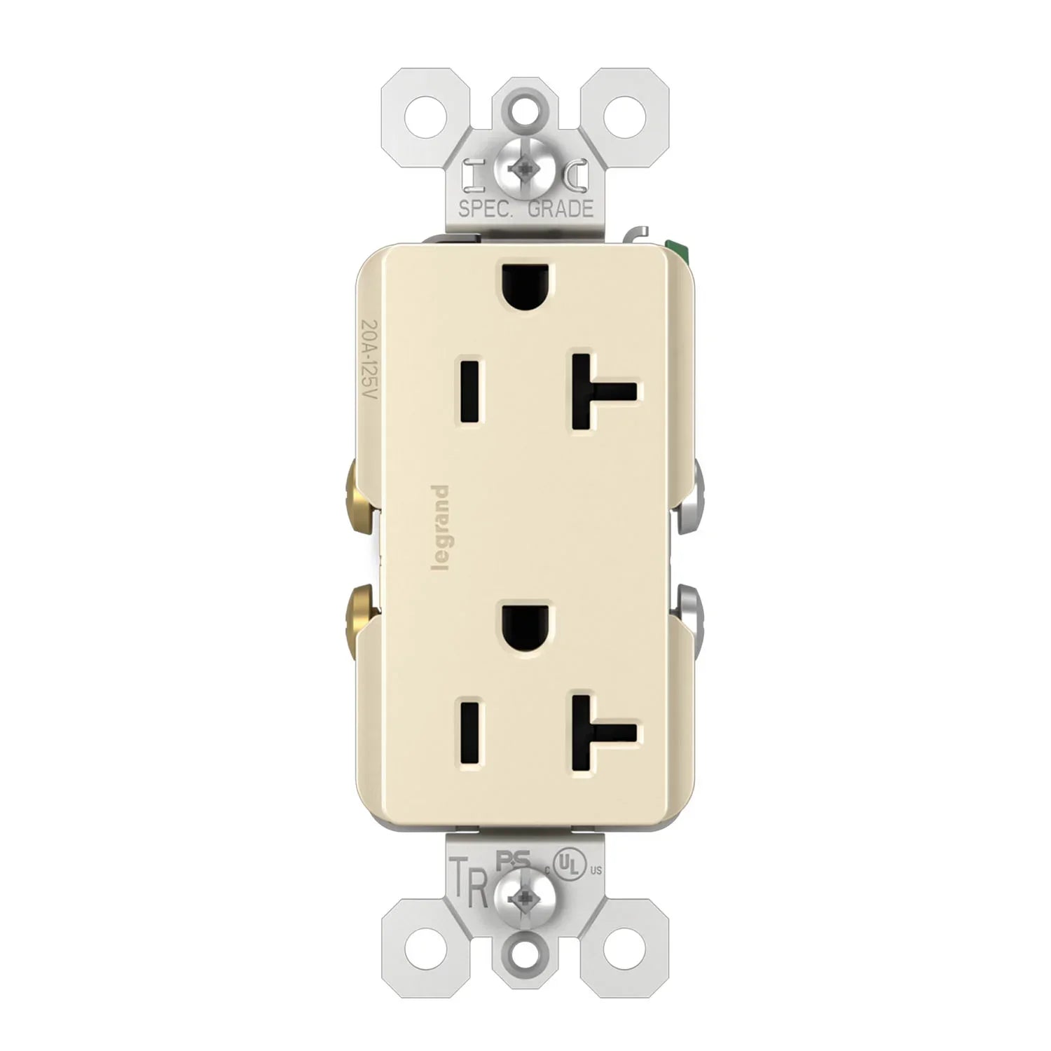 Legrand TR26352R radiant Spec Grade 20A Duplex Tamper-Resistant Receptacle - Bees Lighting