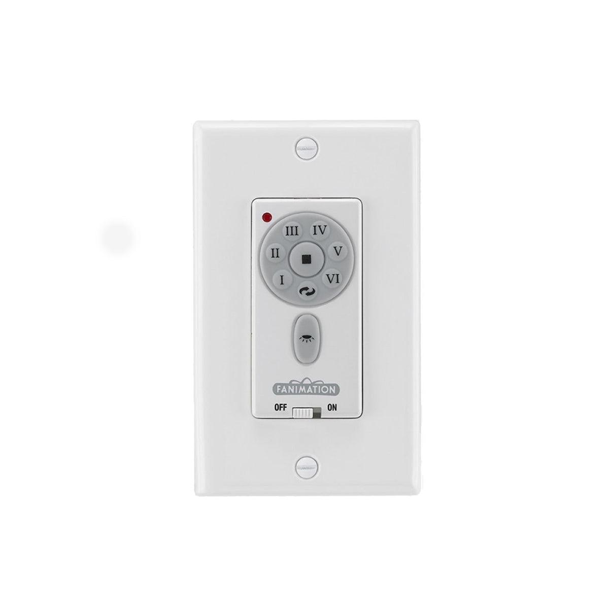 6-Speed DC Ceiling Fan And Light Wall Control, Reversing Switch, White Finish - Bees Lighting