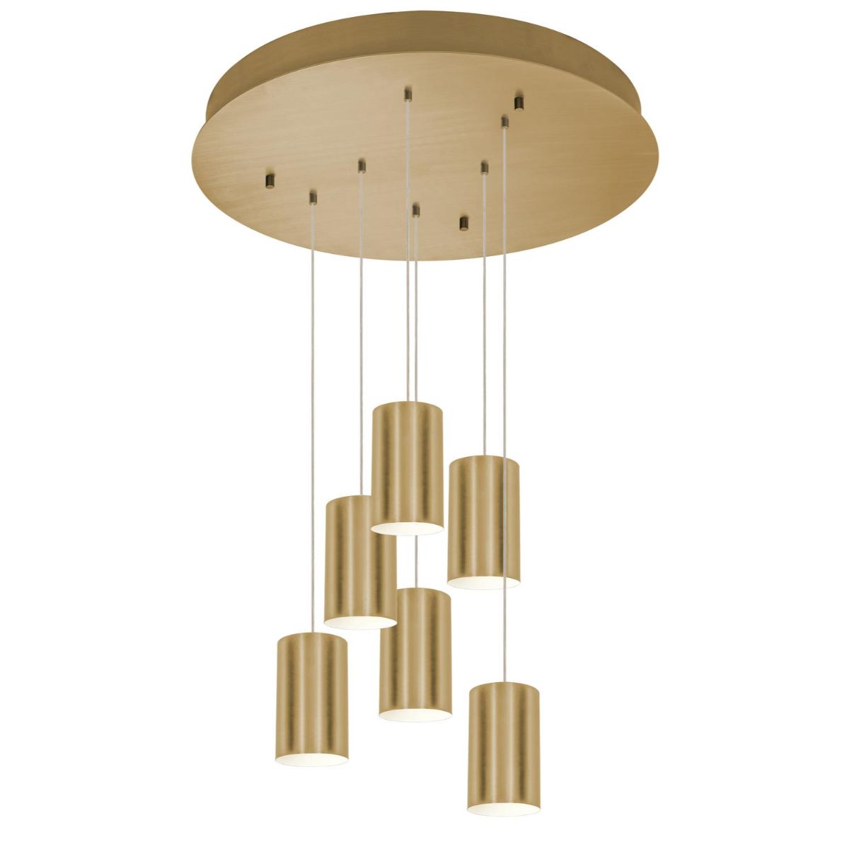 Tyke 24 in. 6 Lights Pendant Light Satin Brass Finish - Bees Lighting