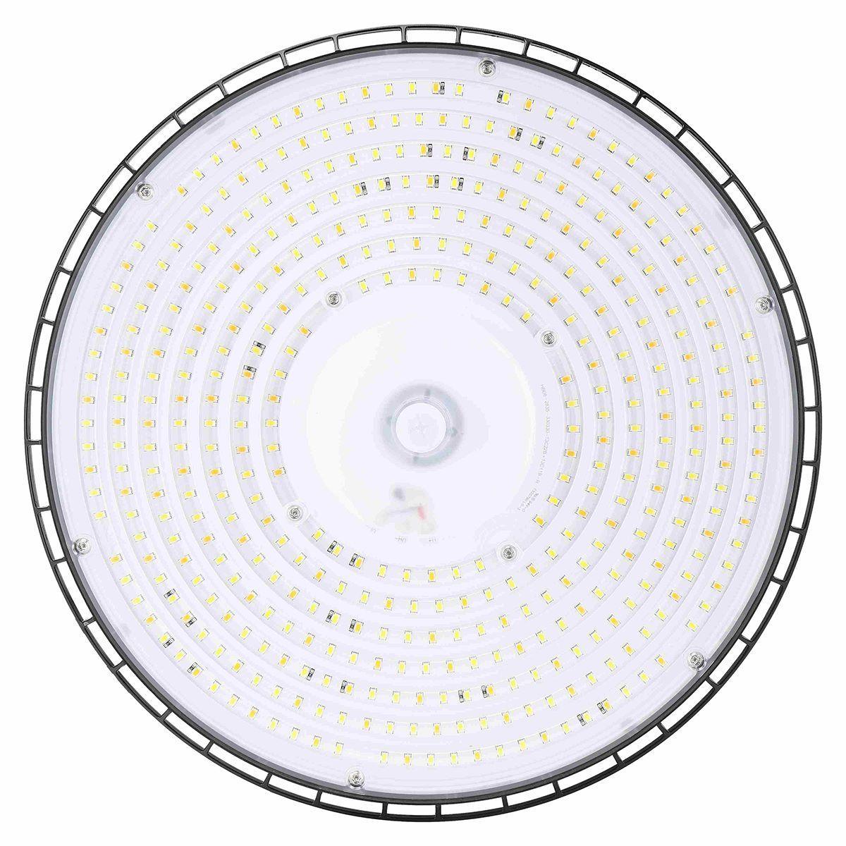 UFO LED High Bay Light, Adjustable 150 Watts 22000 Lumens, 4000K/5000K, Black, 120-277V - Bees Lighting