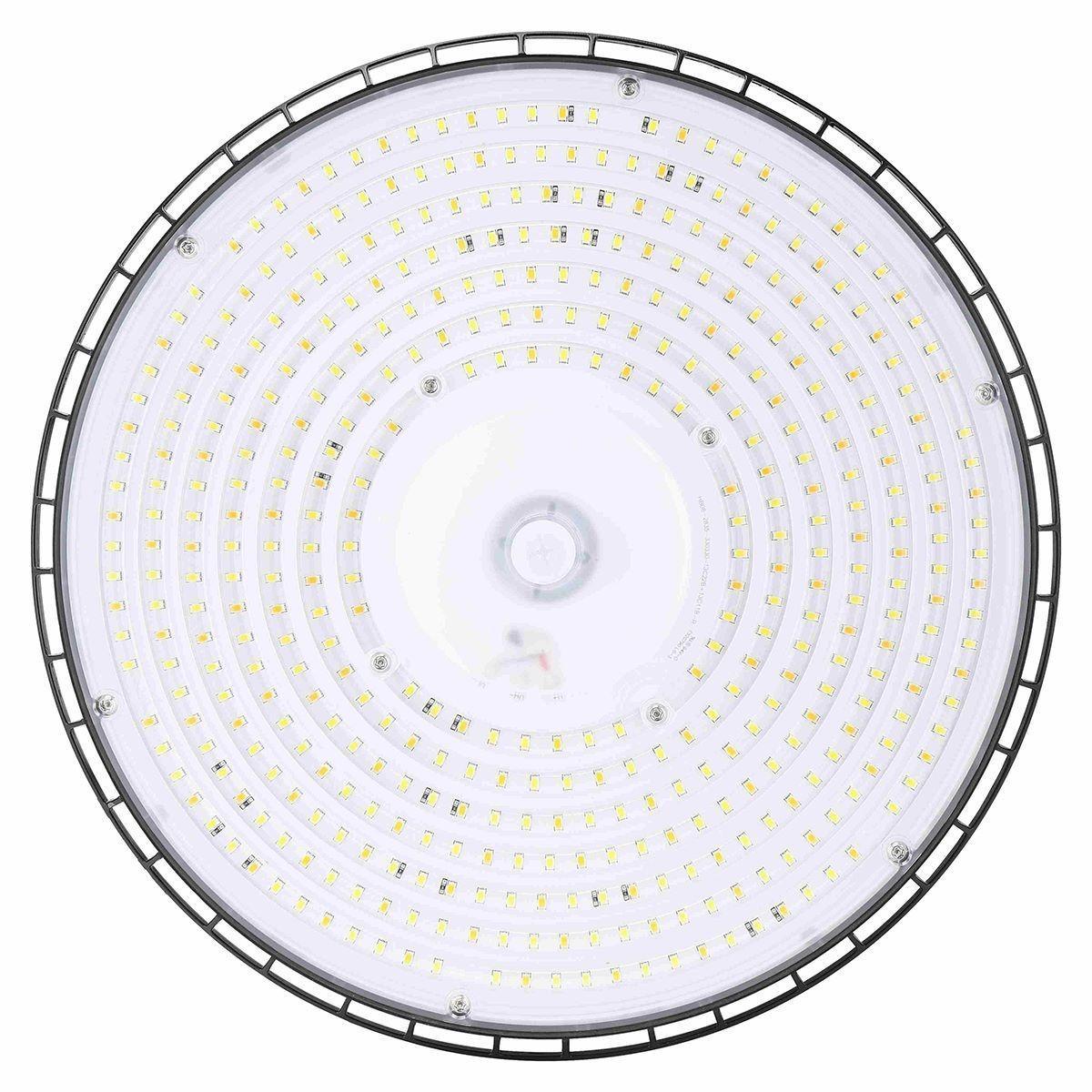 UFO LED High Bay Light, Adjustable 230 Watts 36000 Lumens, 4000K/5000K, Black, 120-277V - Bees Lighting