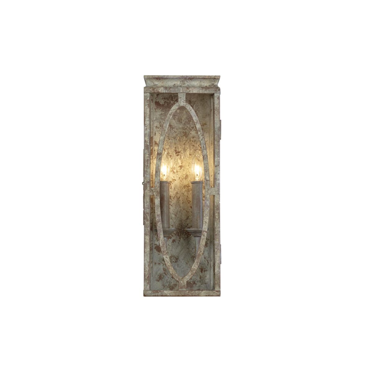 Patrice 17 in. 2 Lights Flush Mount Sconce Silver finish