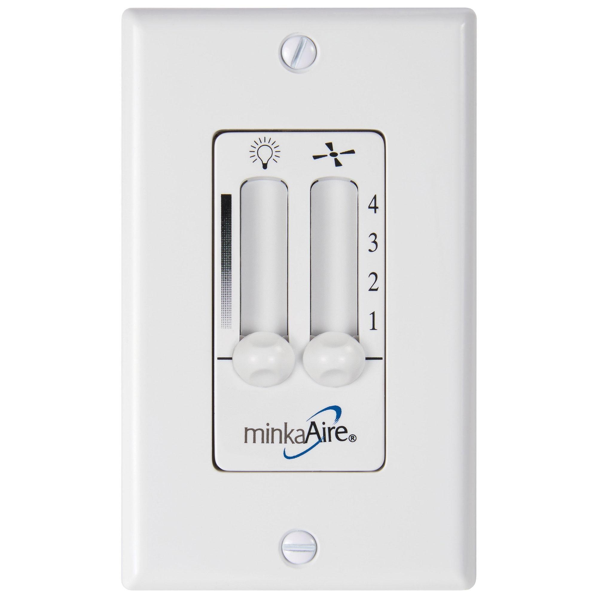 Spacesaver 4-Speed Ceiling Fan And Light Wall Control, White Finish - Bees Lighting