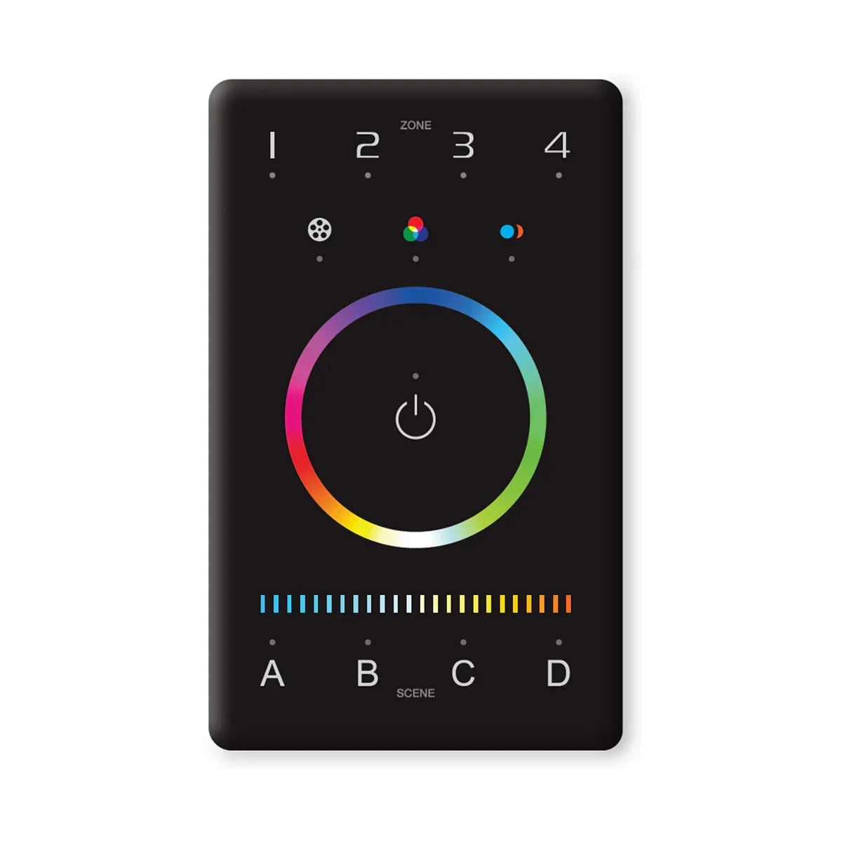5-Channel DMX Wall Controller with Bluetooth App For RGBTW Strip lights - Bees Lighting