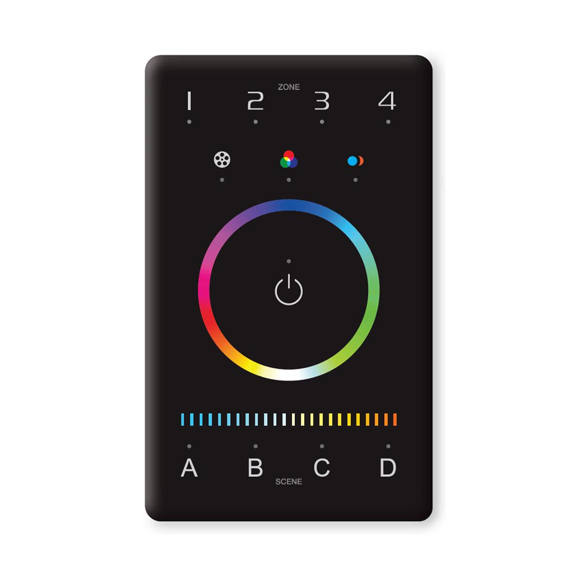 5-Channel DMX Wall Controller with Bluetooth App For RGBTW Strip lights