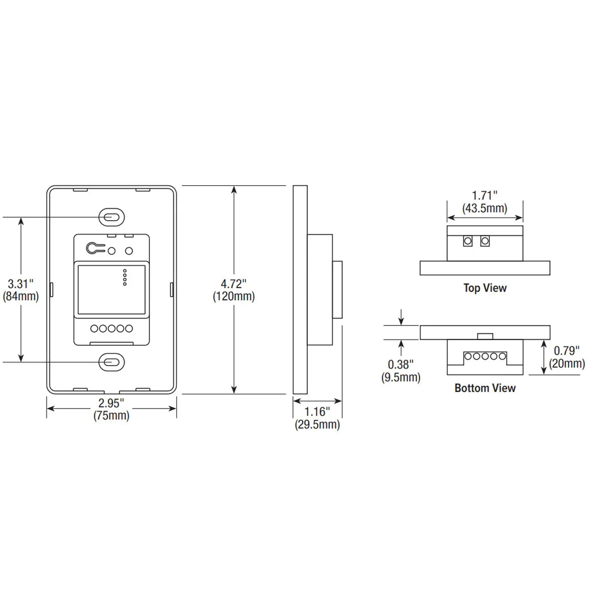 5-Channel DMX Wall Controller with Bluetooth App For RGBTW Strip lights - Bees Lighting