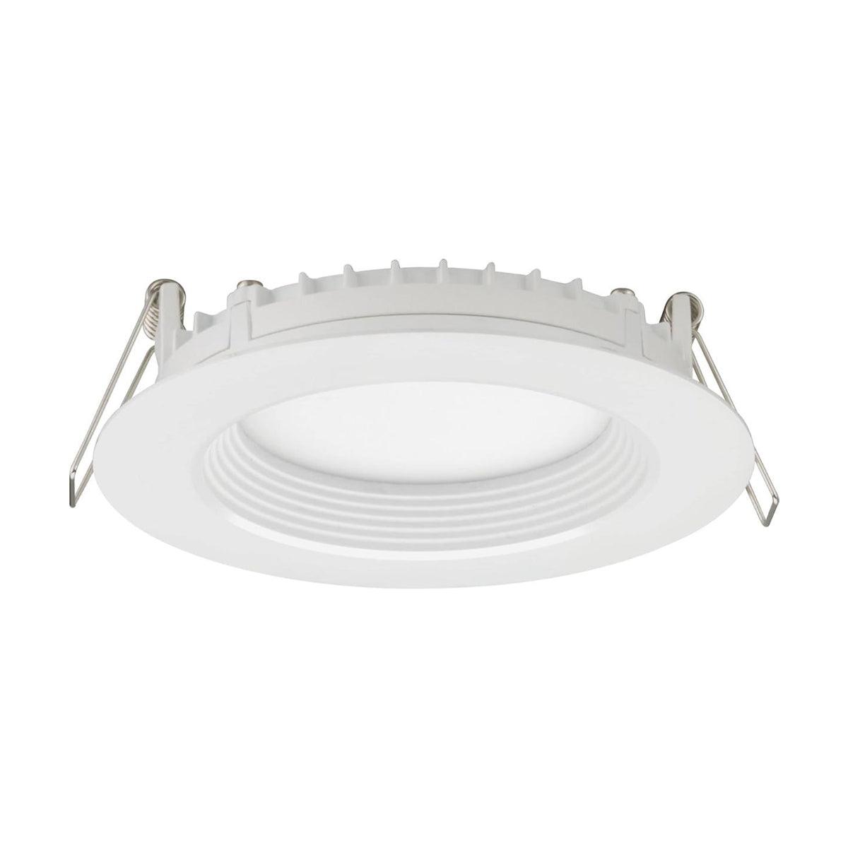 4 In. Wafer Regress LED Recessed Light, 700 Lumens, Selectable CCT, 2700K to 5000K, White Finish - Bees Lighting