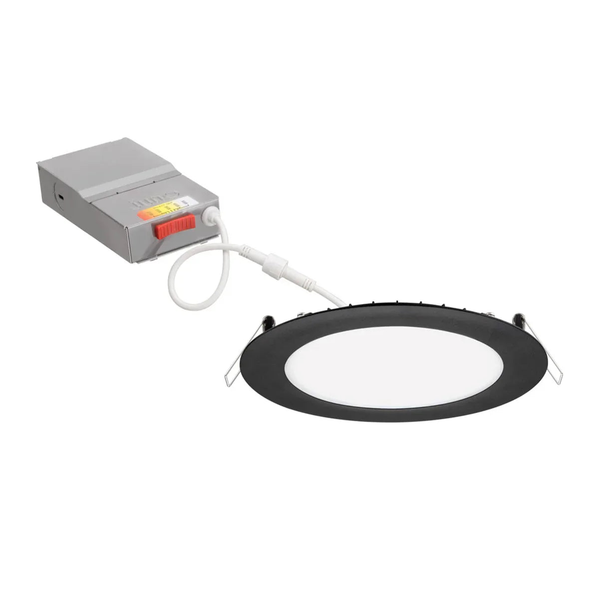 4" Wafer Ultra-Thin LED Recessed Light, 700 Lumens, Selectable CCT, Black Finish - Bees Lighting