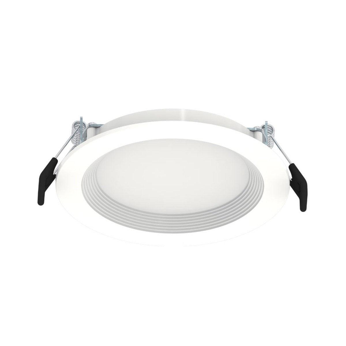 4 In. Edge-Lit Wafer Canless LED Recessed Light, 9 Watt, 700 Lumens, Selectable CCT, 2700K to 5000K, Baffle Trim