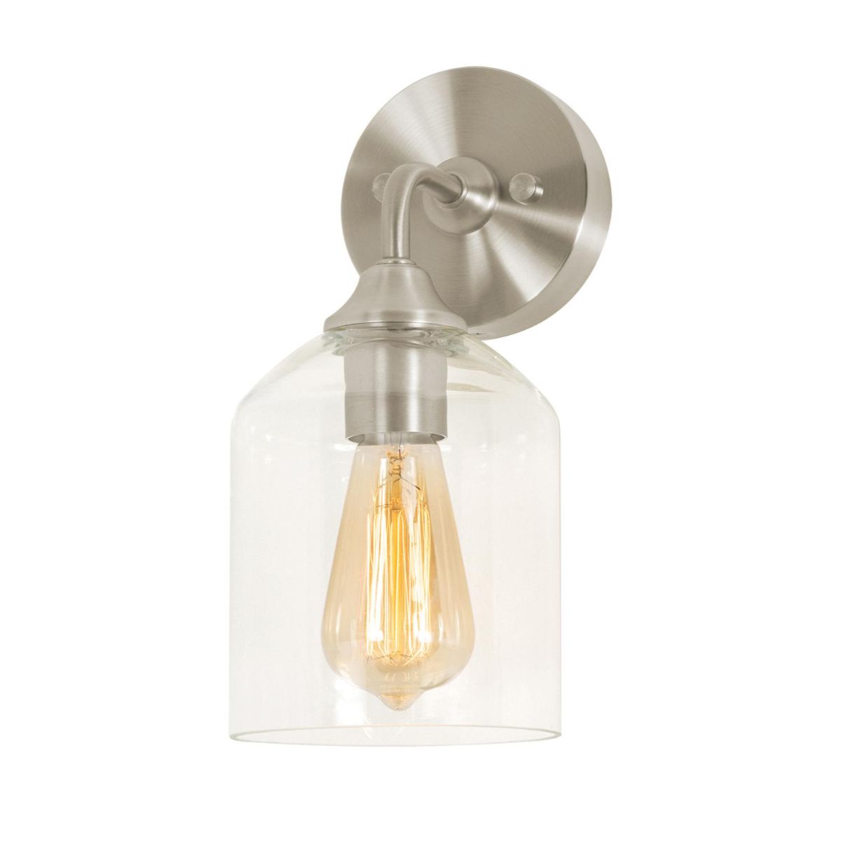 William 12 In. Armed Sconce Satin Nickel Finish - Bees Lighting