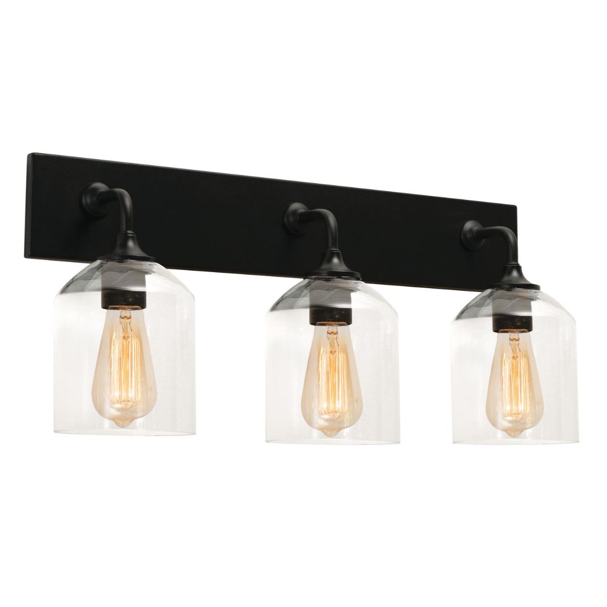 William 3 Lights 24 In. Vanity Light Black Finish - Bees Lighting