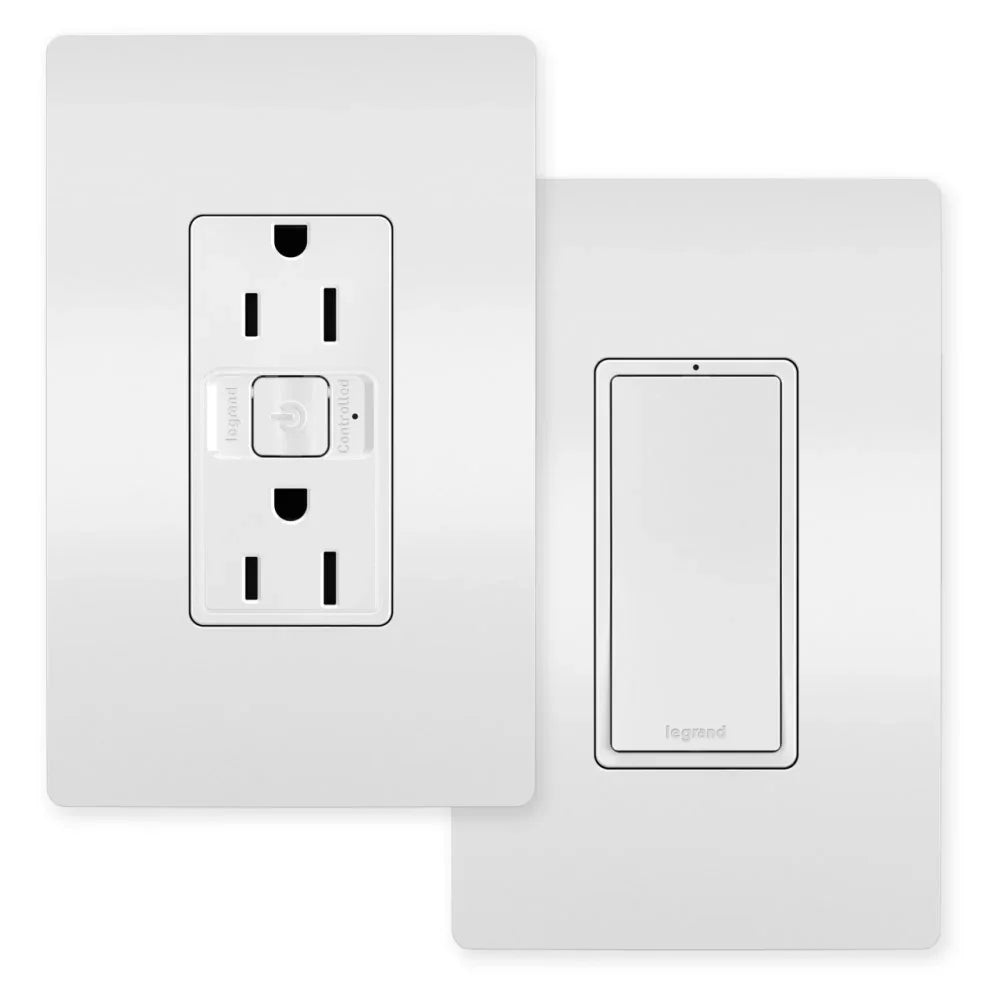radiant Easy Switched Outlet Kit, 15A, White - Bees Lighting