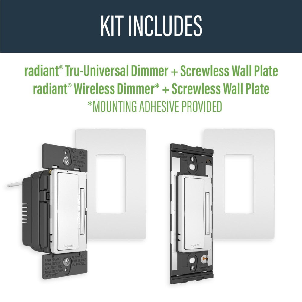 Radiant 3-Way Dimmer Switch Kit CFL/LED/ELV/MLV White