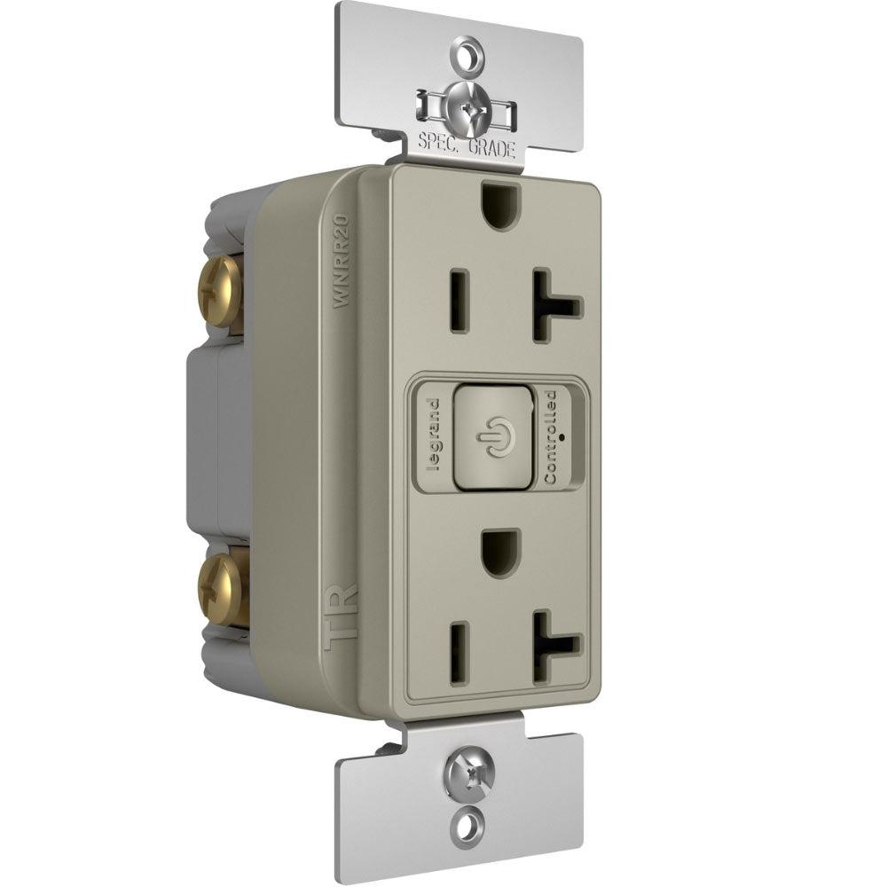 Radiant 20 Amp Double Pole Smart Outlet With Netatmo Matte Nickel