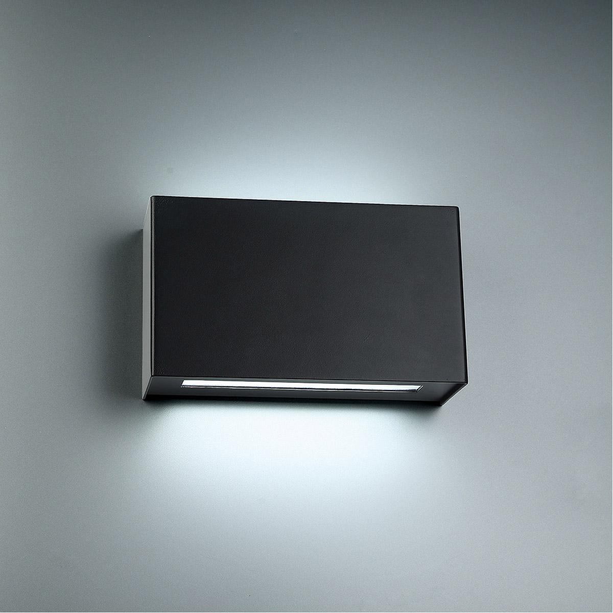 Blok 12 In LED Wall Light 3000K Black Finish - Bees Lighting