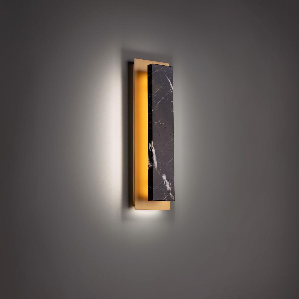 Zurich 18 in. LED Wall Sconce Black & Brass finish