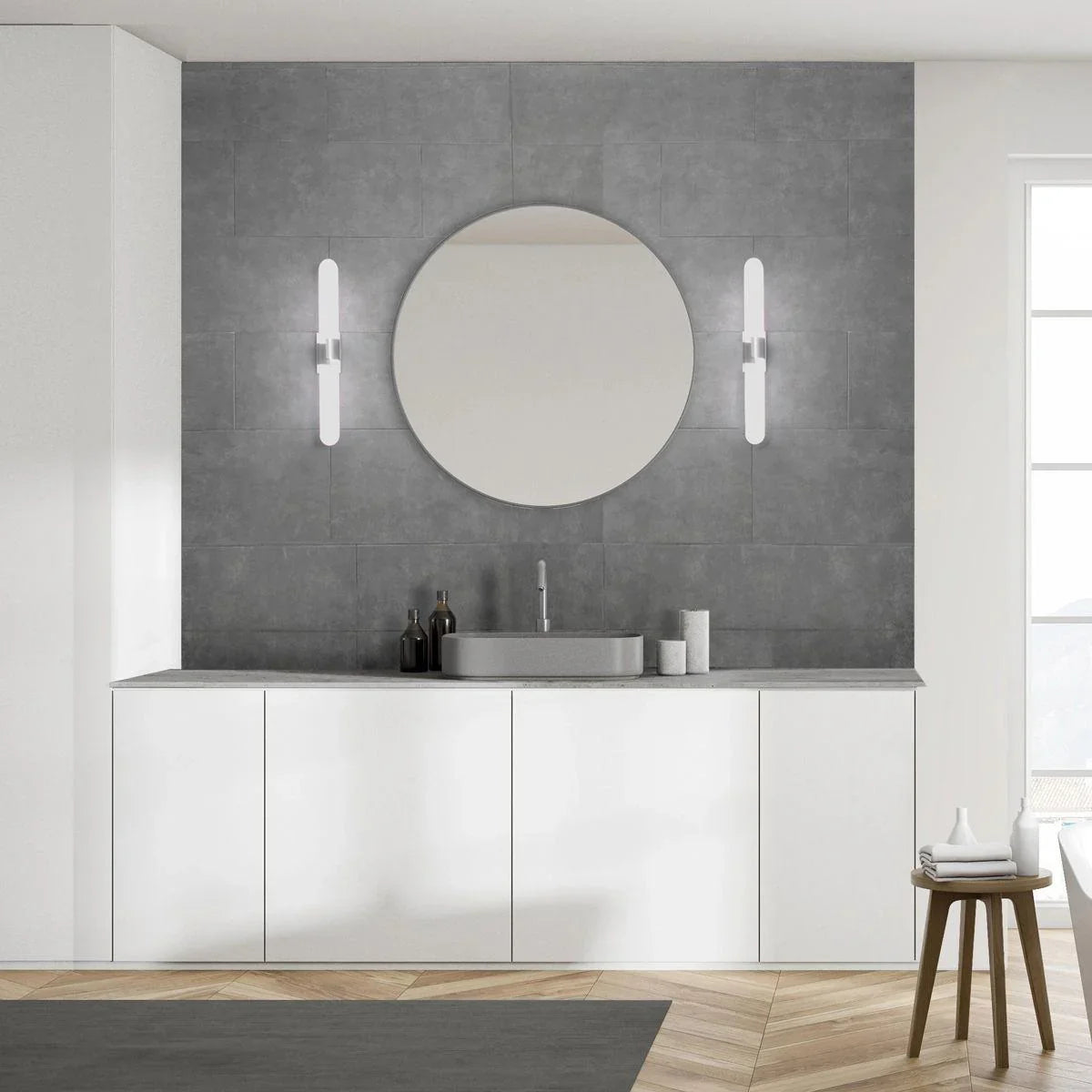 Fallon 23" LED Bath Vanity, 3CCT, Brushed Nickel Finish - Bees Lighting