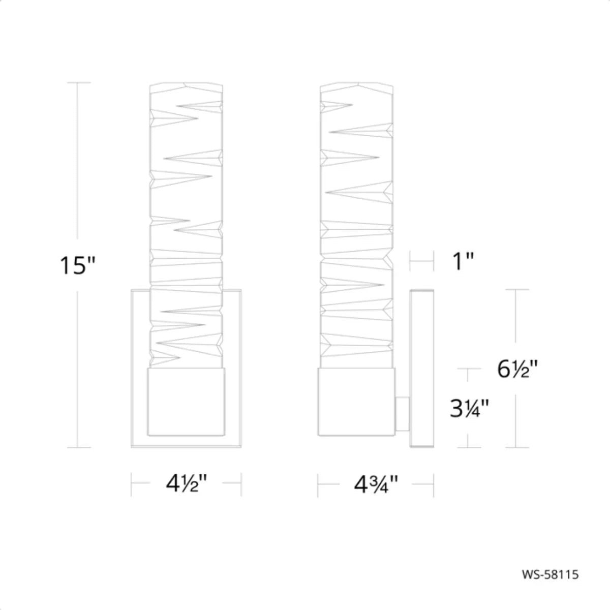 Juliet 15" LED Wall Light, Aged Brass Finish - Bees Lighting