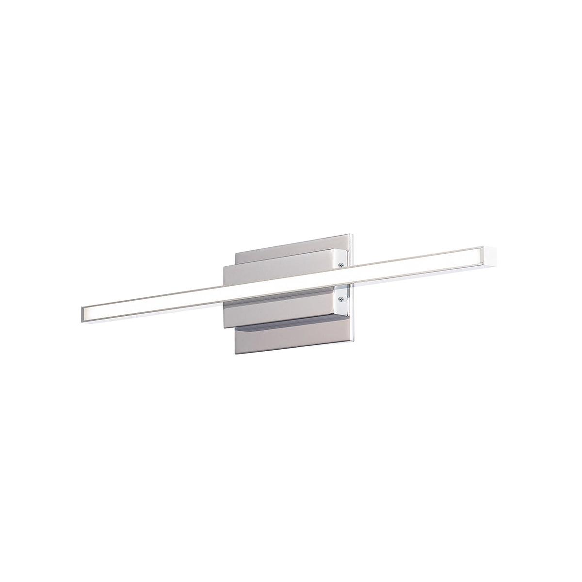 Parallax 24 in. LED Bath Bar 270 Lumens Selectable CCT Chrome finish - Bees Lighting