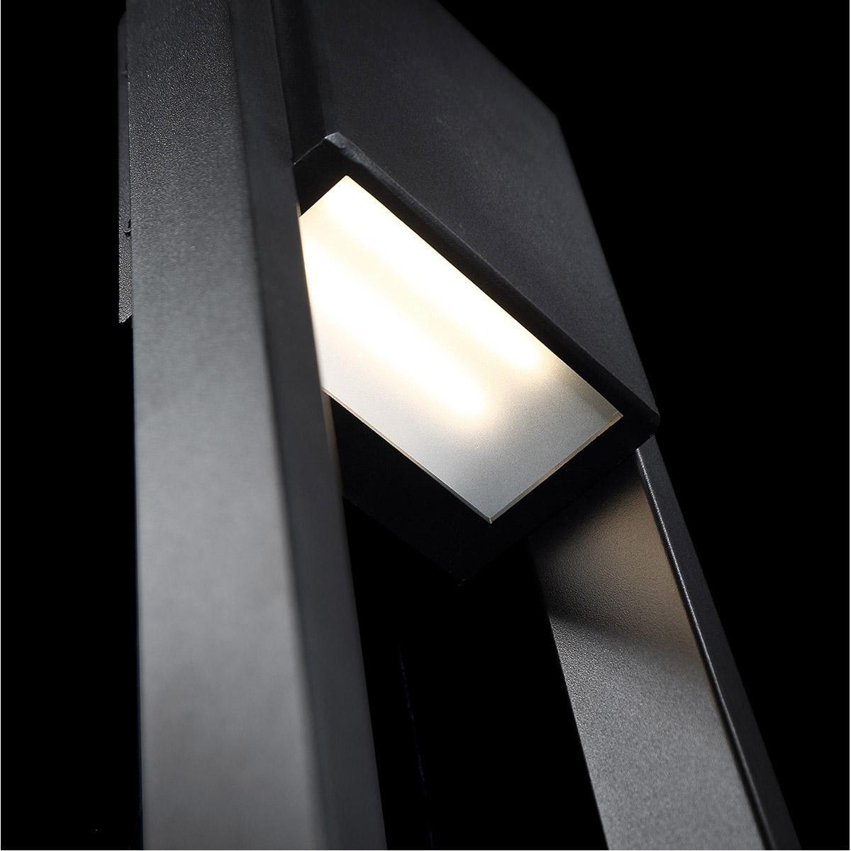 Archetype 18 In LED Outdoor Wall Sconce 435 Lumens 3000K Black - Bees Lighting