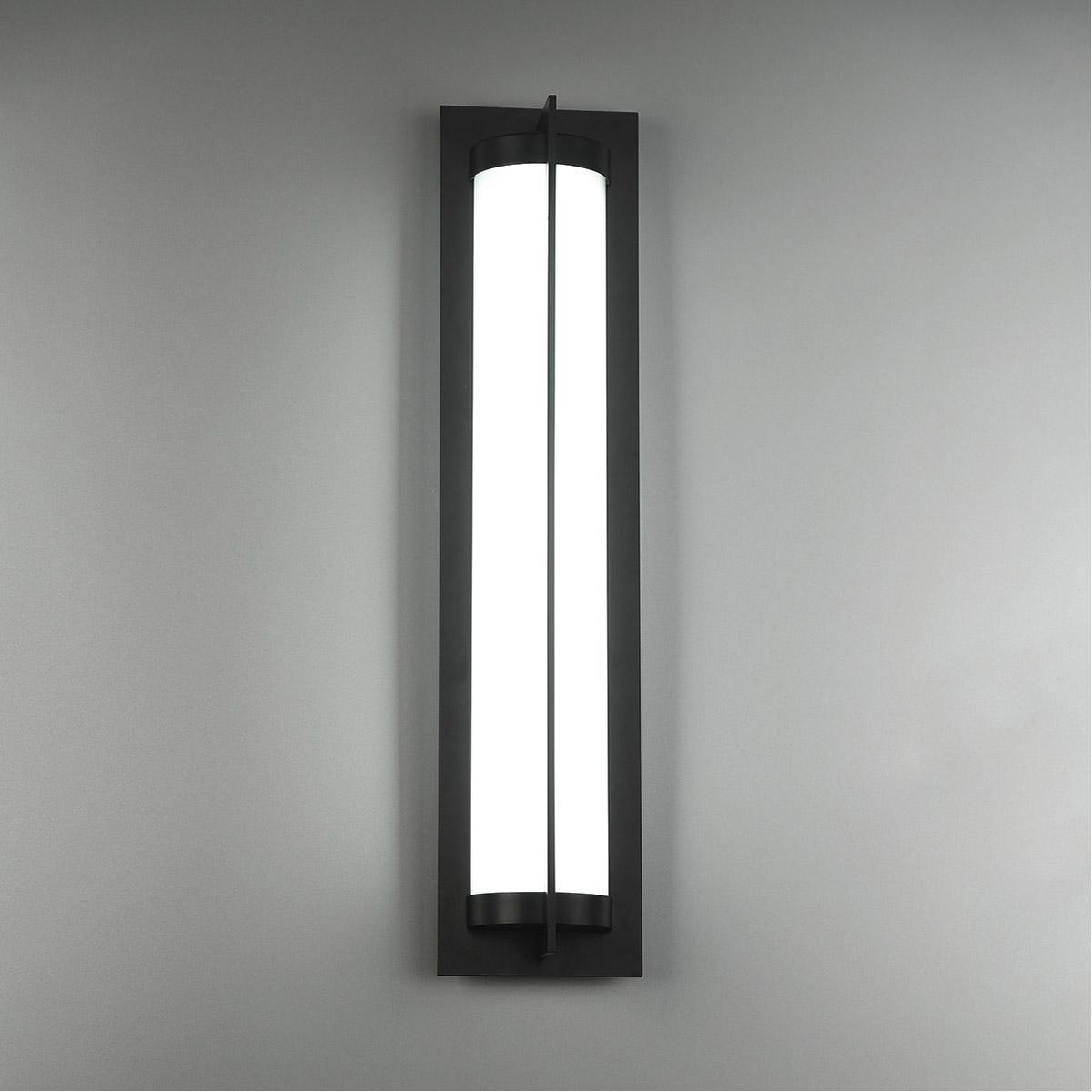 Oberon 26 in. LED Outdoor Wall Sconce Black - Bees Lighting