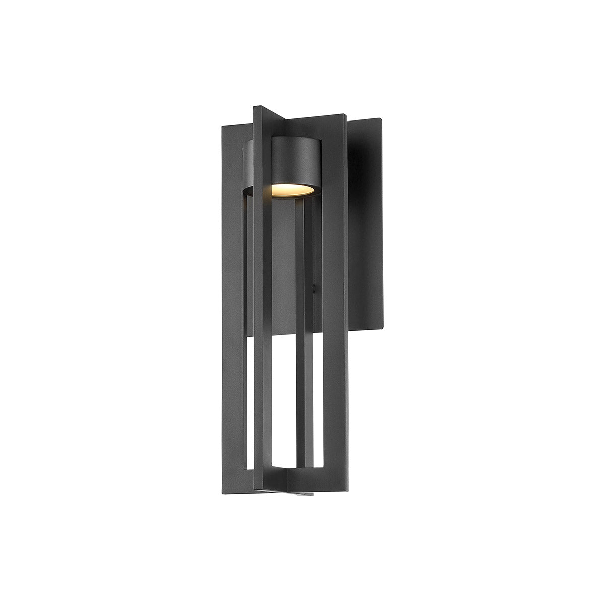 Chamber 16 in. LED Outdoor Wall Sconce 3000K Black Finish - Bees Lighting
