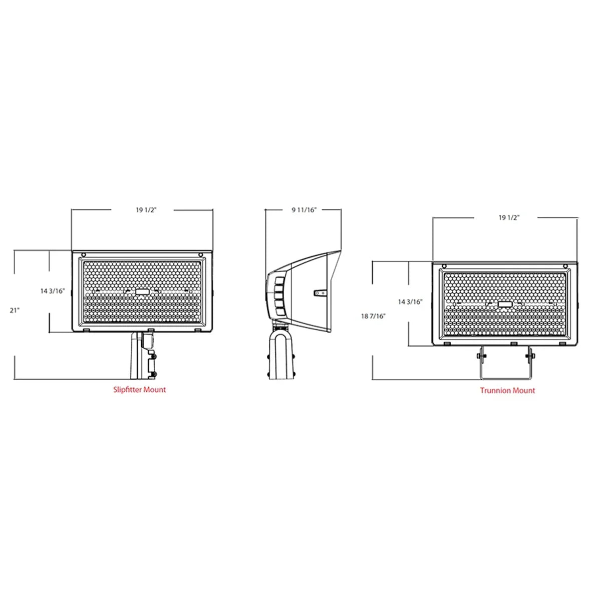 LED Flood Light, 500W, 74000 Lumens, 30K/40K/50K, Slipfitter/Trunnion, 120-277V - Bees Lighting