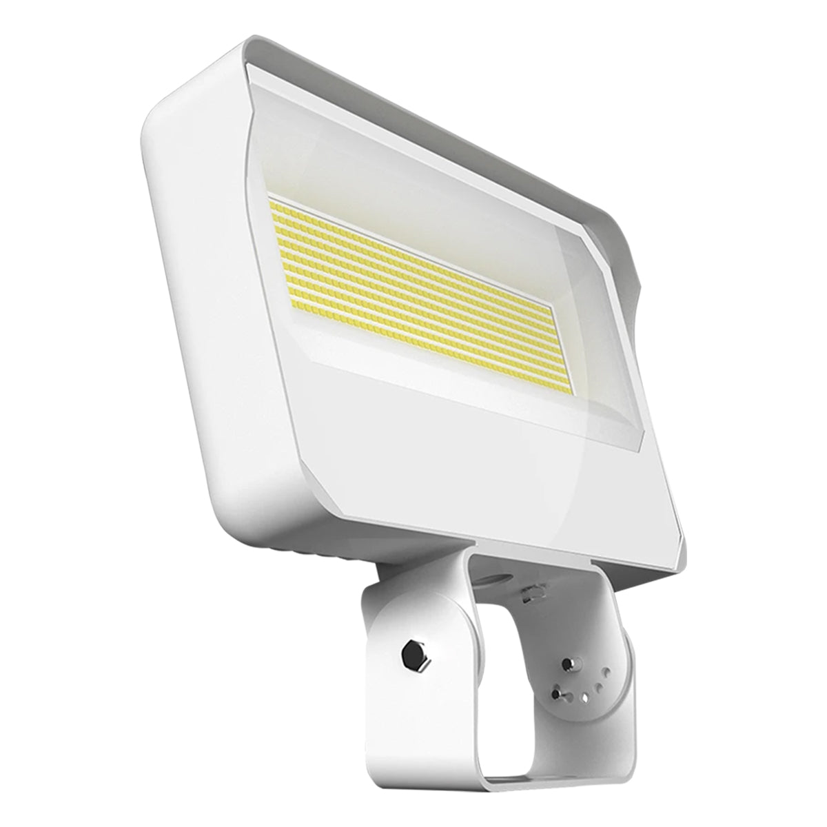 Dusk To Dawn LED Flood Light, 120/140/160W, 24000 Lumens, 30K/40K/50K, 120-277V, Trunnion Mount, White - Bees Lighting