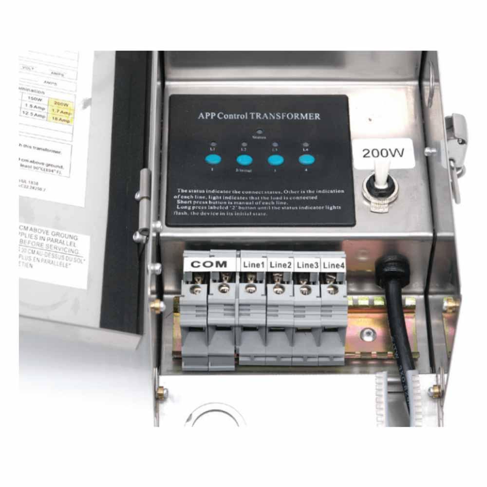 Low-Voltage 200-Watt Wi-Fi App Enabled Smart Zone Control Landscape Transformer - Bees Lighting