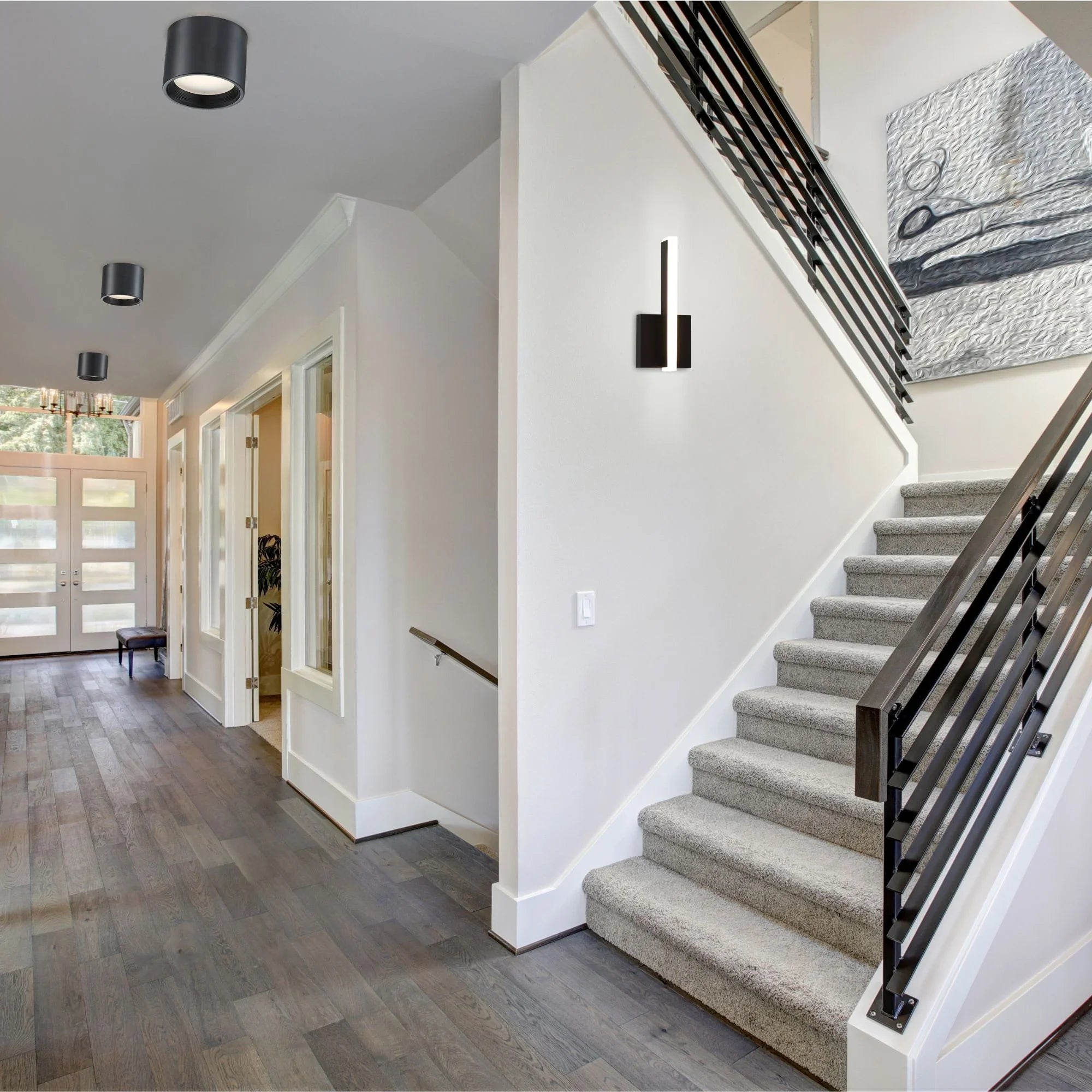 Reel 5" LED Flush Mount, Black Finish