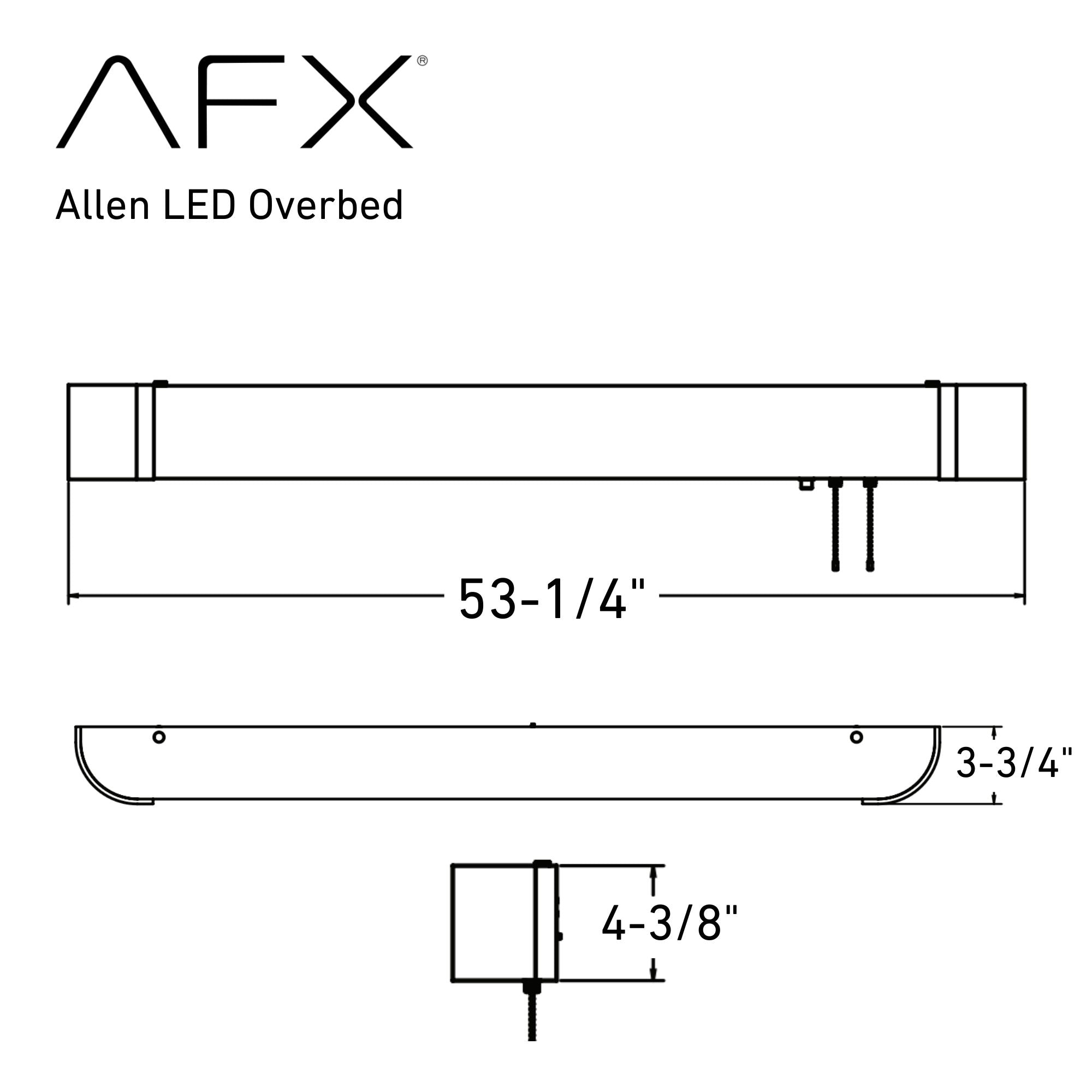 Allen 53 in. LED Overbed Bar Oil Rubbed Bronze finish - Bees Lighting