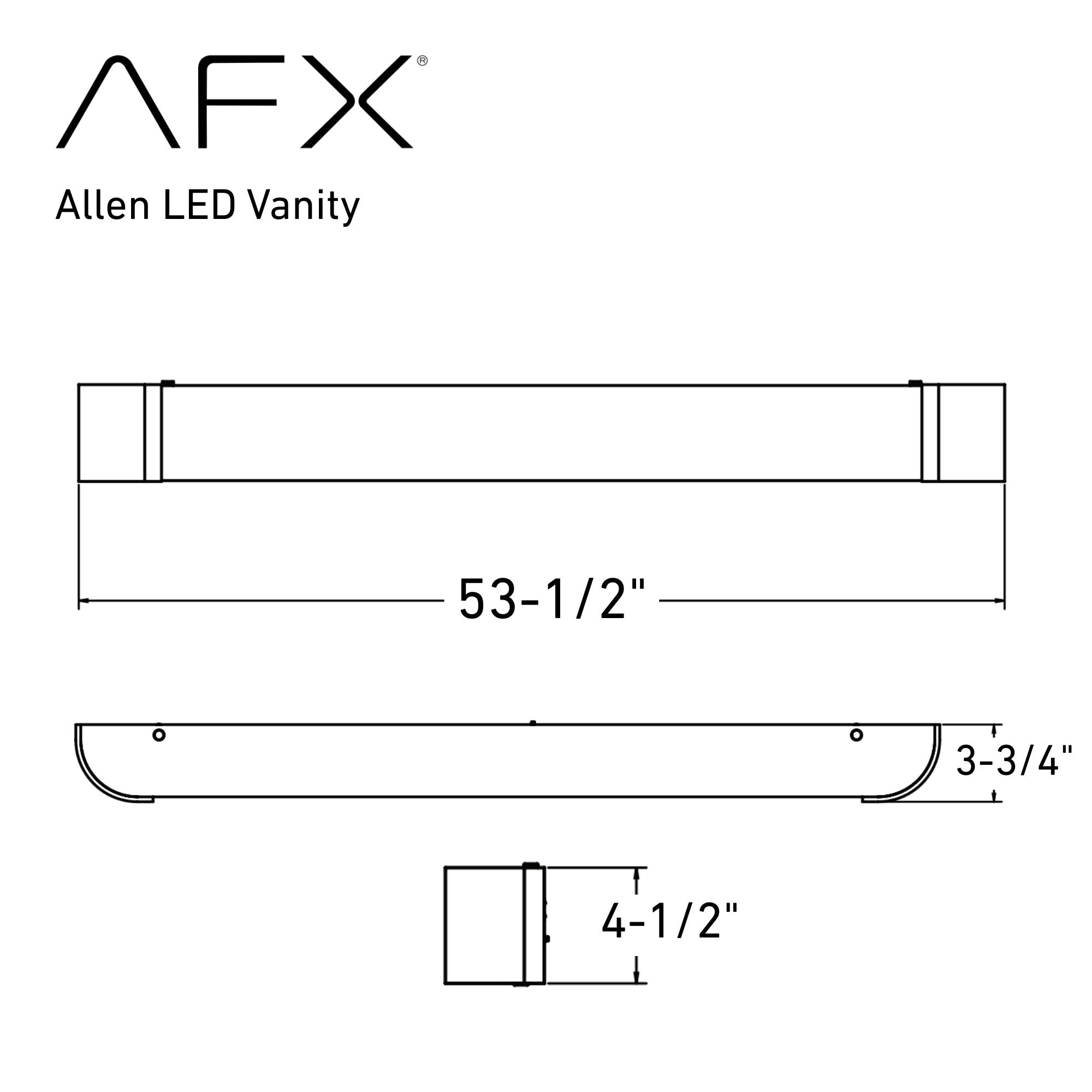 Allen 54 in. LED Bath Bar Oil Rubbed Bronze finish - Bees Lighting