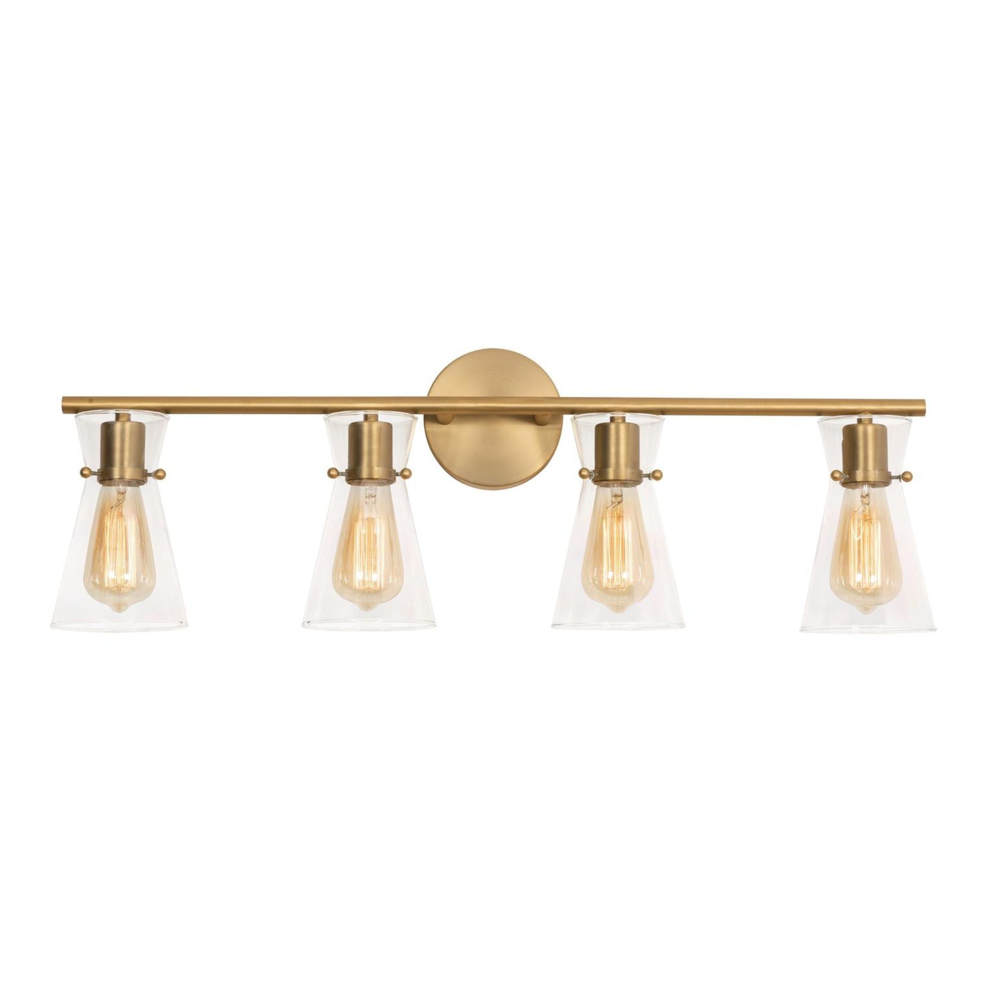 Amanda 31 in. 4 lights Vanity Light Satin Brass finish - Bees Lighting