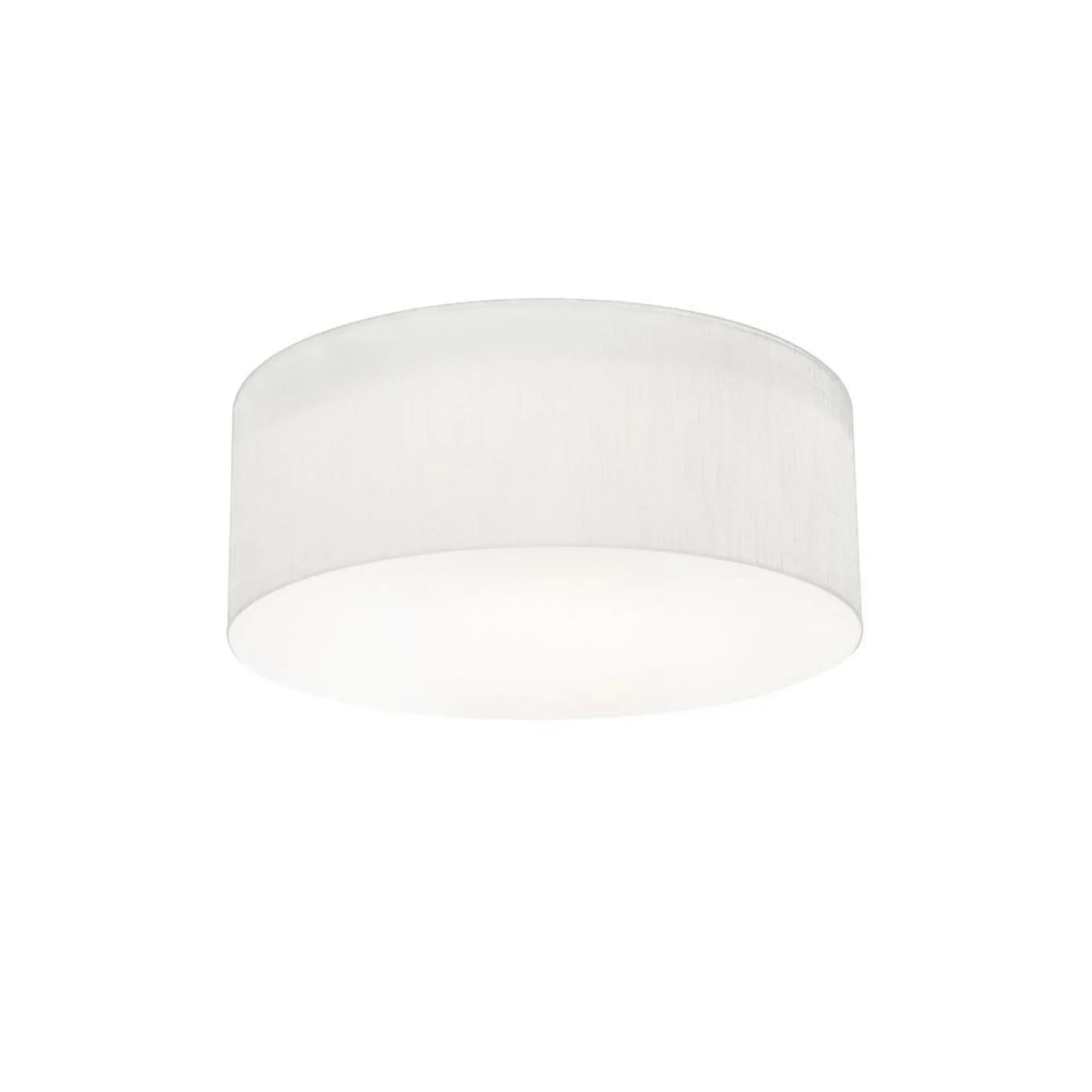Anton 12" LED Flush Mount, Linen White Finish