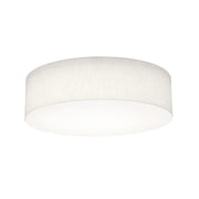 Anton 19" LED Flush Mount, Linen White Finish