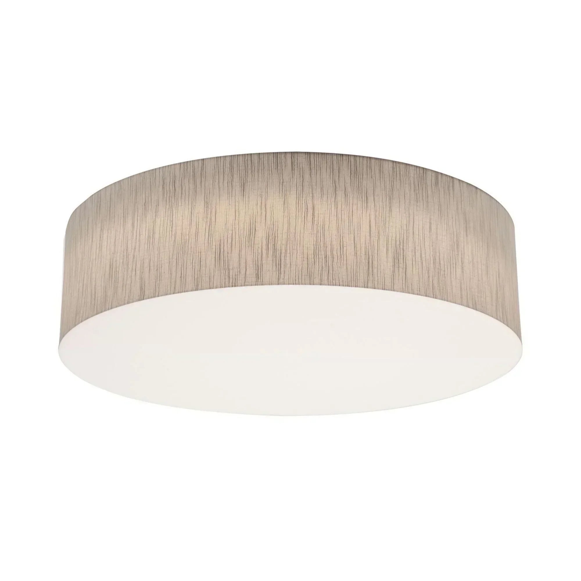 Anton 24" LED Flush Mount, Jute Finish, Battery Backup