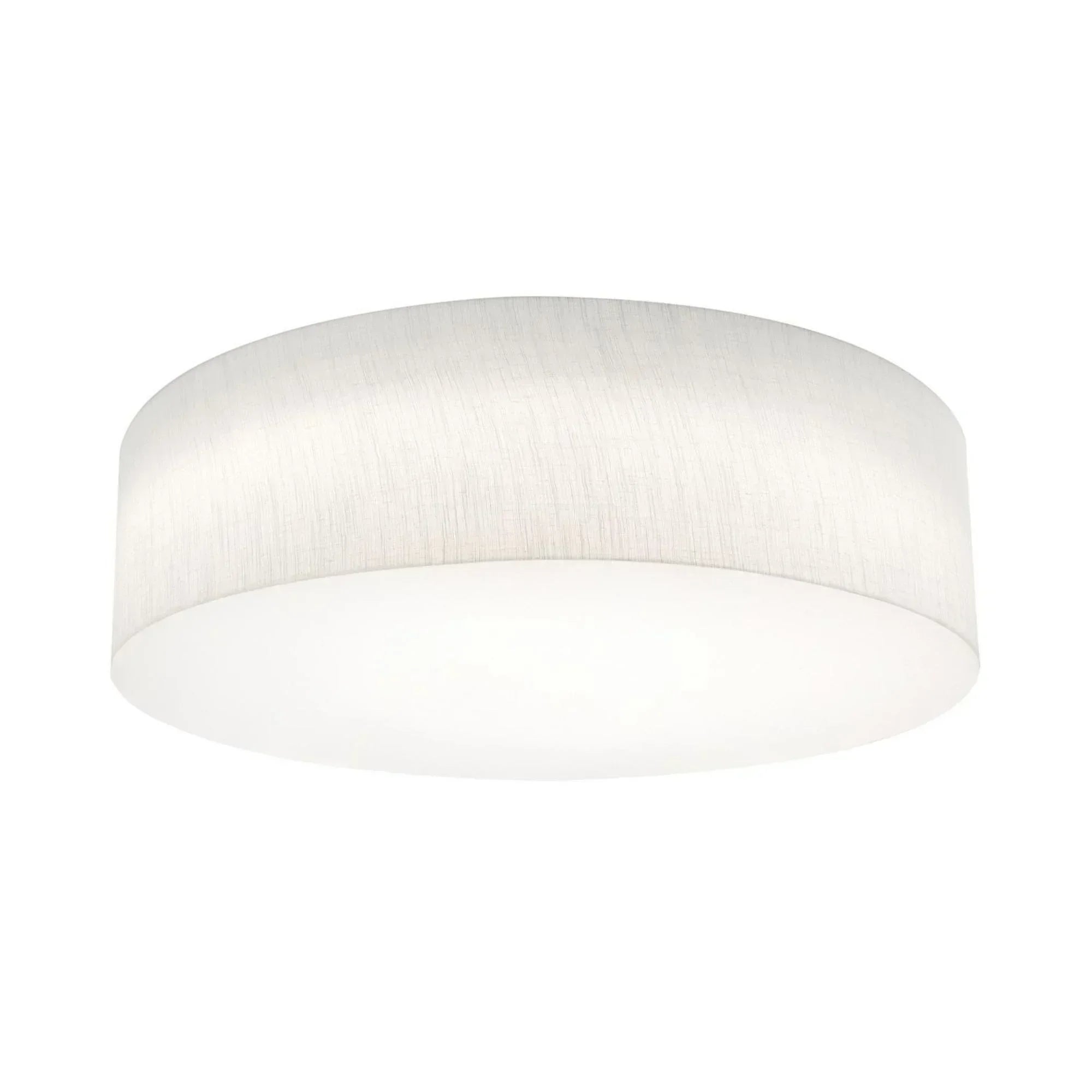 Anton 24" LED Flush Mount, Linen White Finish