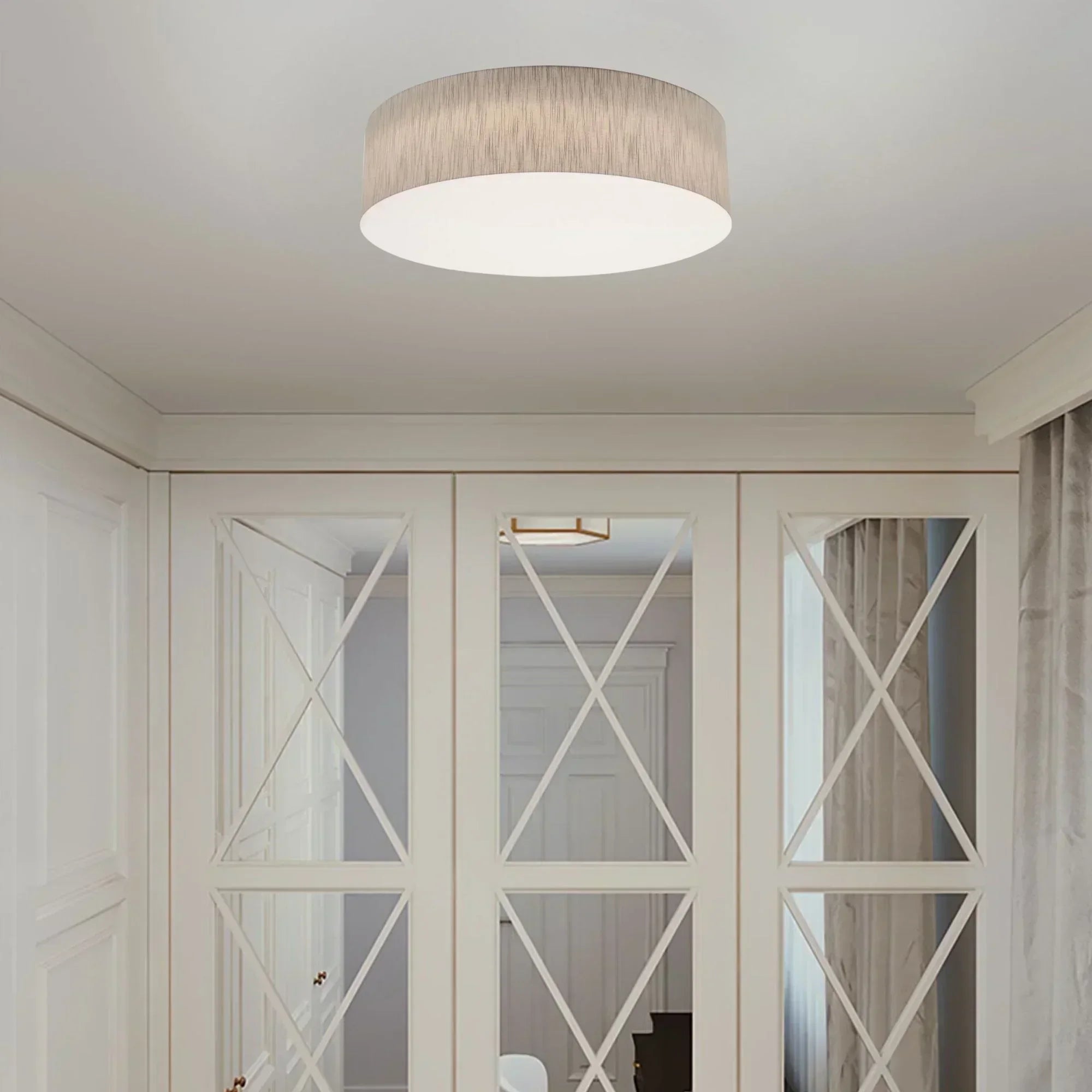 Anton 30" LED Flush Mount, Jute Finish