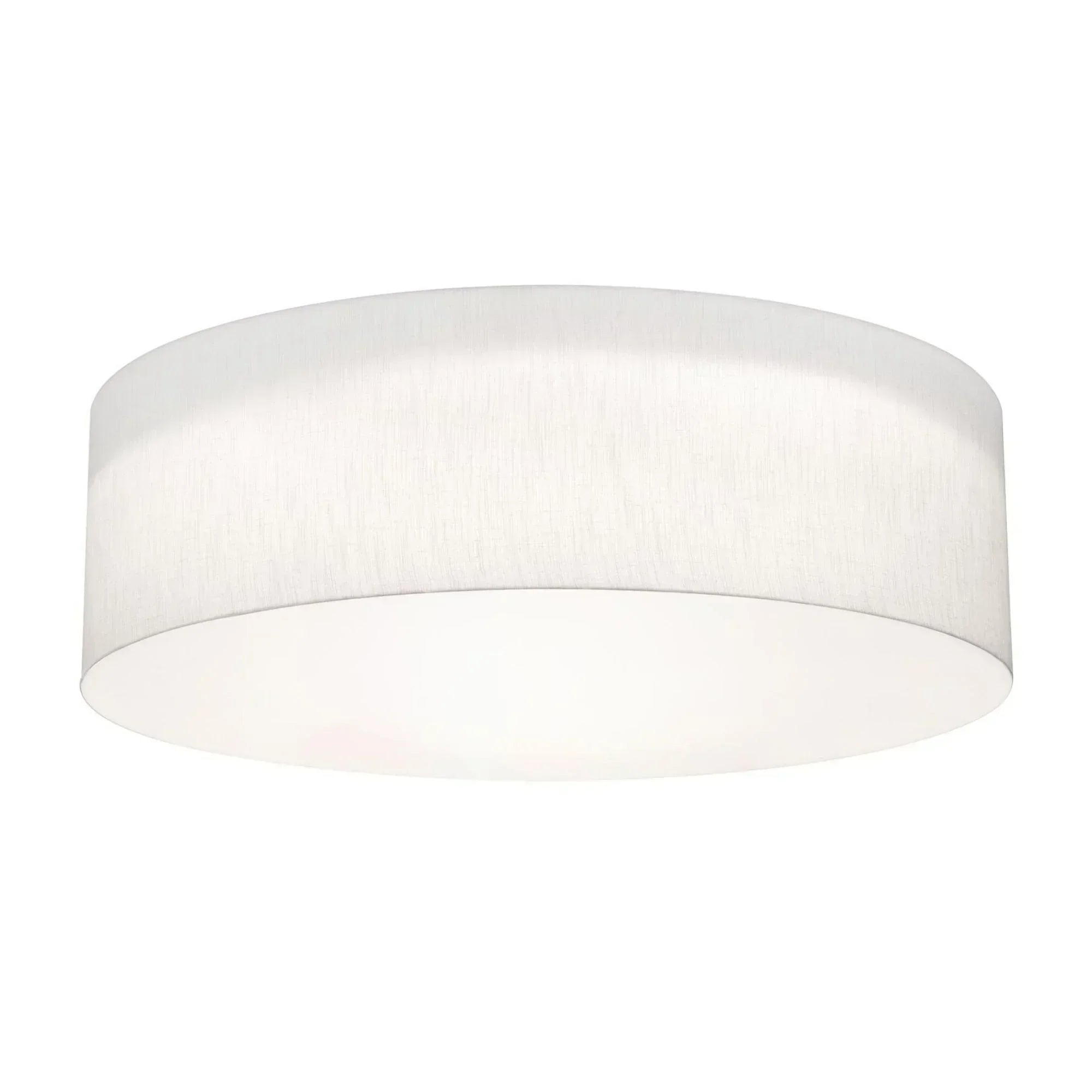Anton 30" LED Flush Mount, Linen White Finish