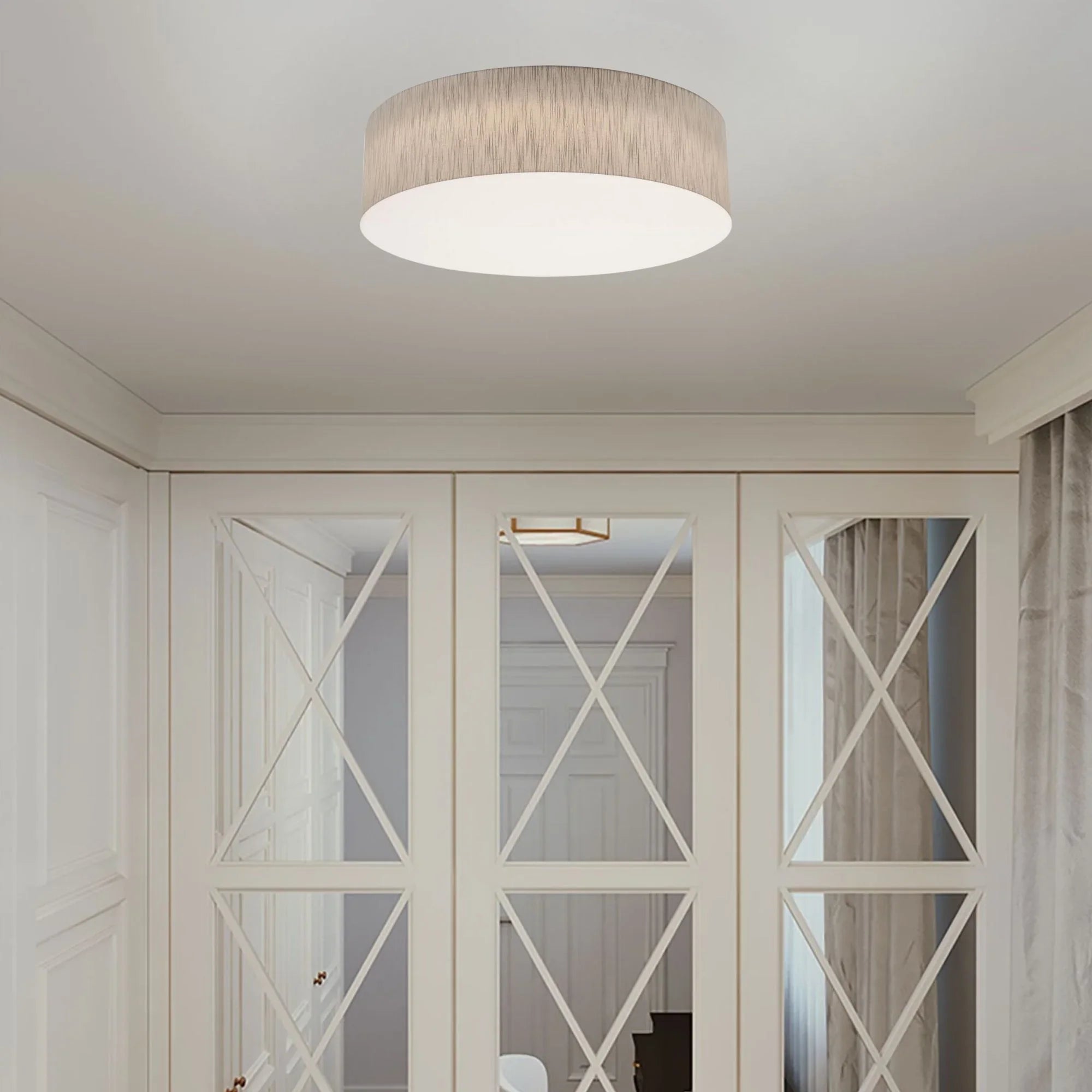 Anton 30" 4-Light Flush Mount, Jute Finish